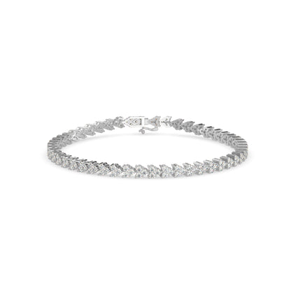 Myraid Diamond Tennis Bracelet-Silver