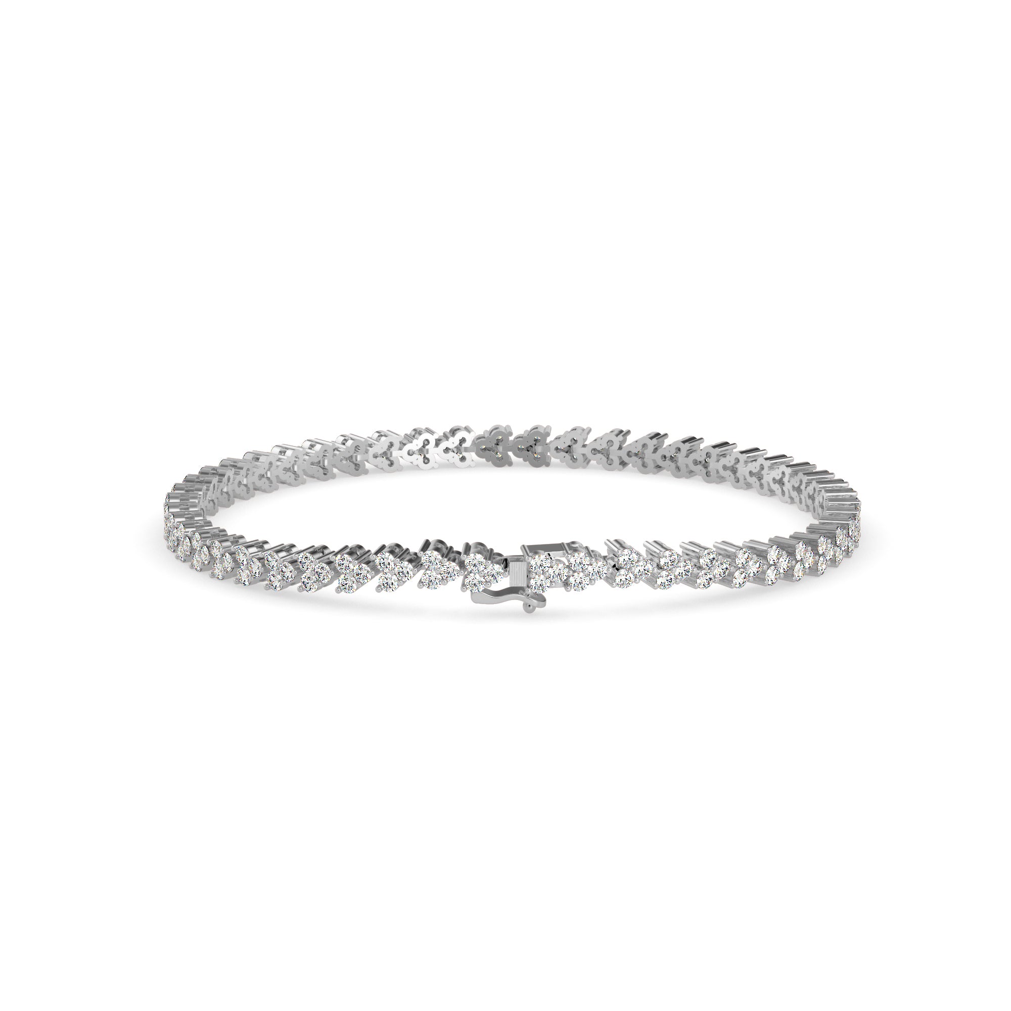 Myraid Diamond Tennis Bracelet-Silver