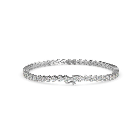Myraid Diamond Tennis Bracelet-Silver