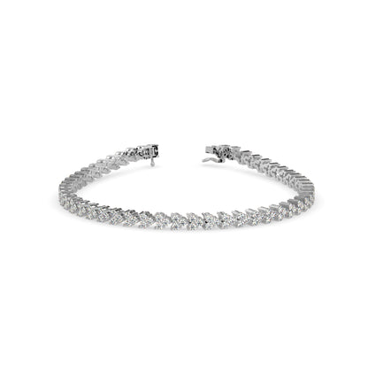 Myraid Diamond Tennis Bracelet-Silver