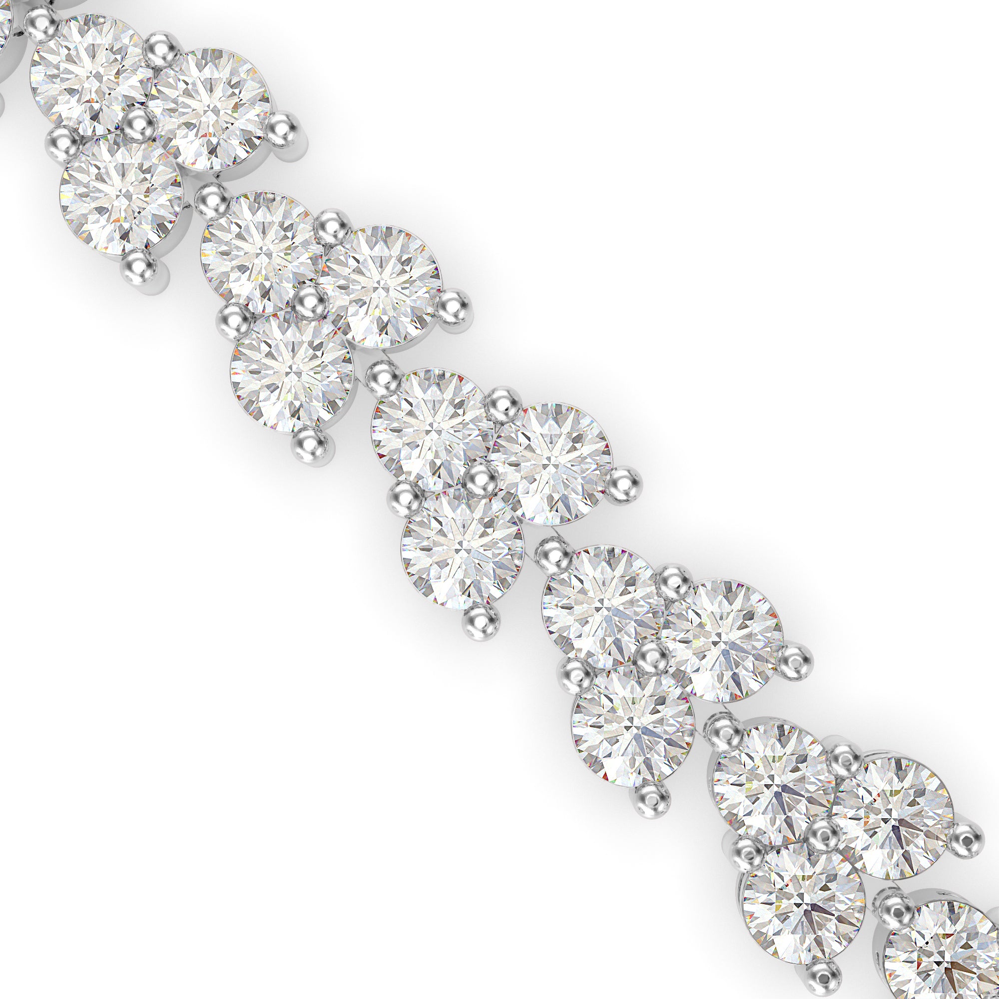 Myraid Diamond Tennis Bracelet-Silver