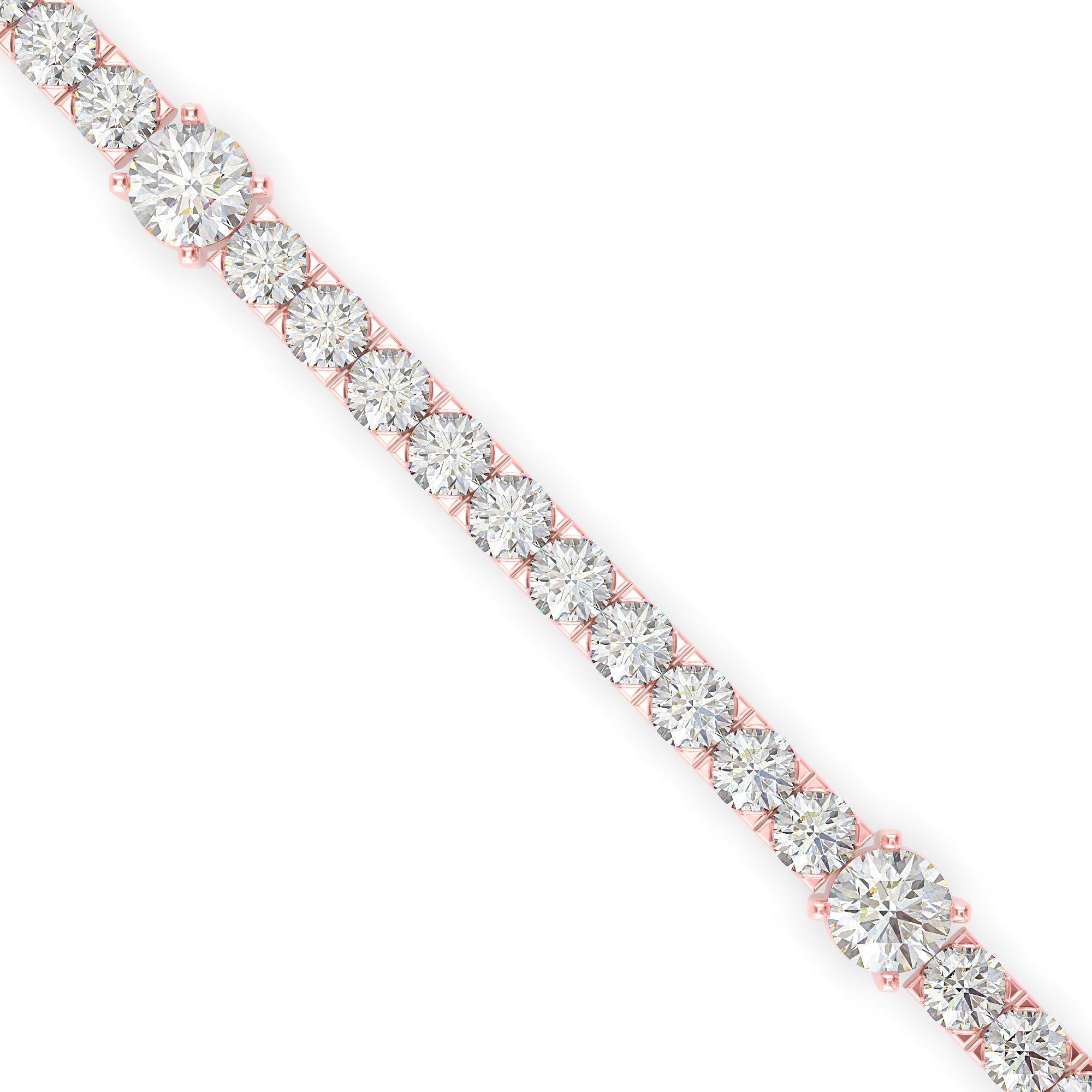 Ingenuous Diamond Tennis Bracelet-Rose Gold