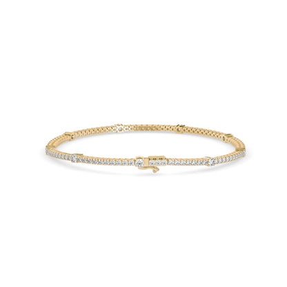 Ingenuous Diamond Tennis Bracelet-Golden