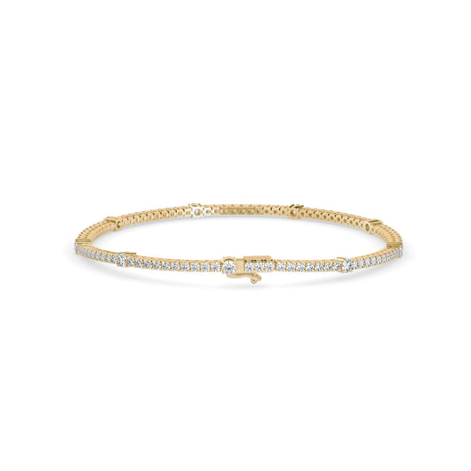Ingenuous Diamond Tennis Bracelet-Golden