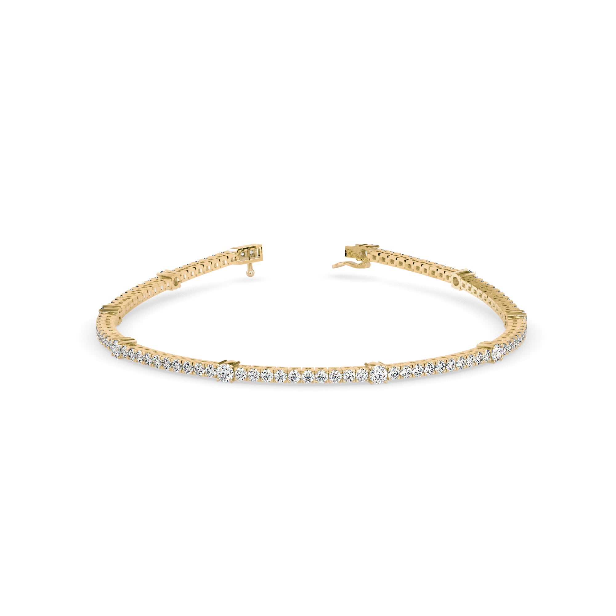Ingenuous Diamond Tennis Bracelet-Golden