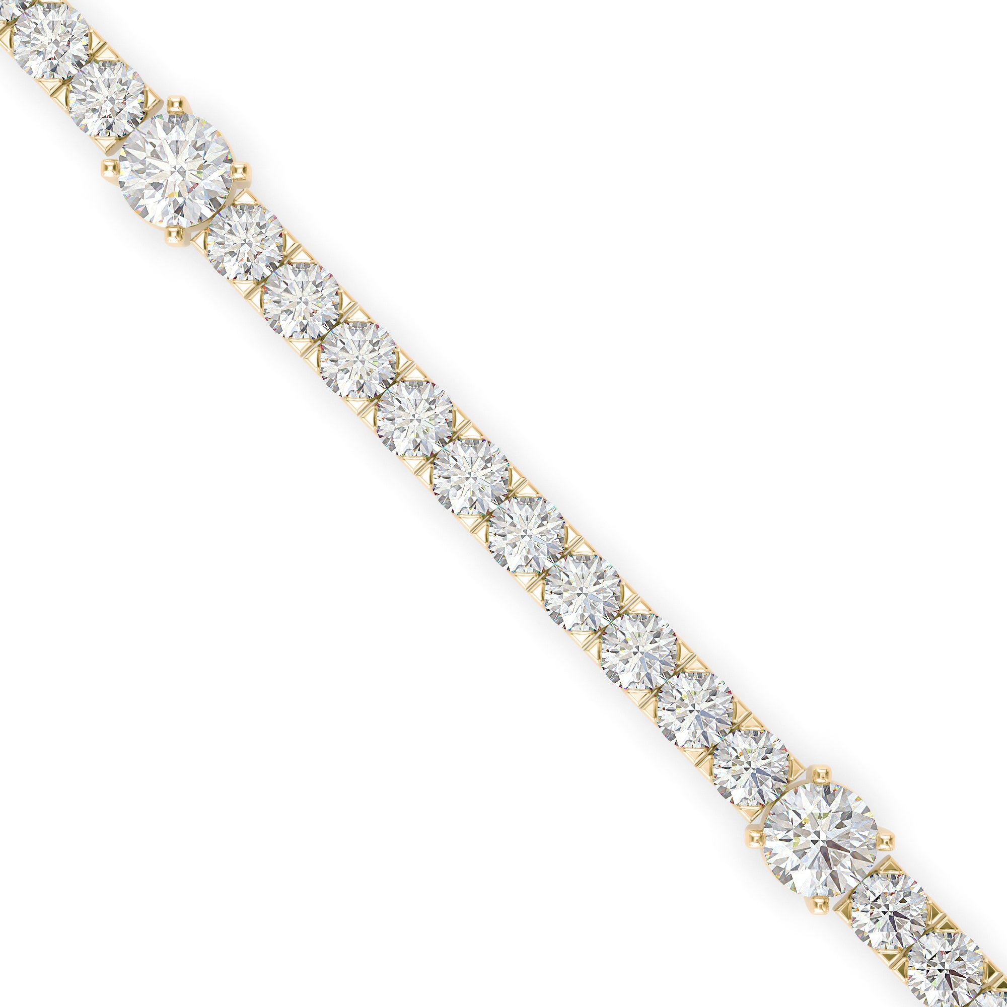 Ingenuous Diamond Tennis Bracelet-Golden