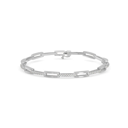 Facile Tennis Diamond Bracelet-Silver
