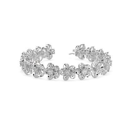 Nucifera Diamond Tennis Bracelet-Silver