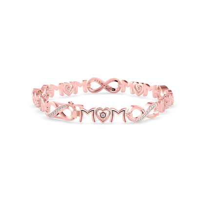 Infinity Diamond Tennis Bracelet-Rose Gold