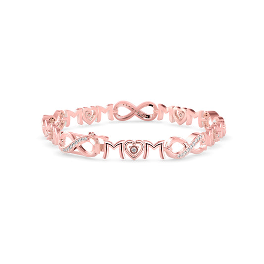 Infinity Diamond Tennis Bracelet-Rose Gold