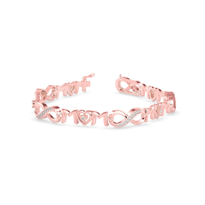 Infinity Diamond Tennis Bracelet-Rose Gold