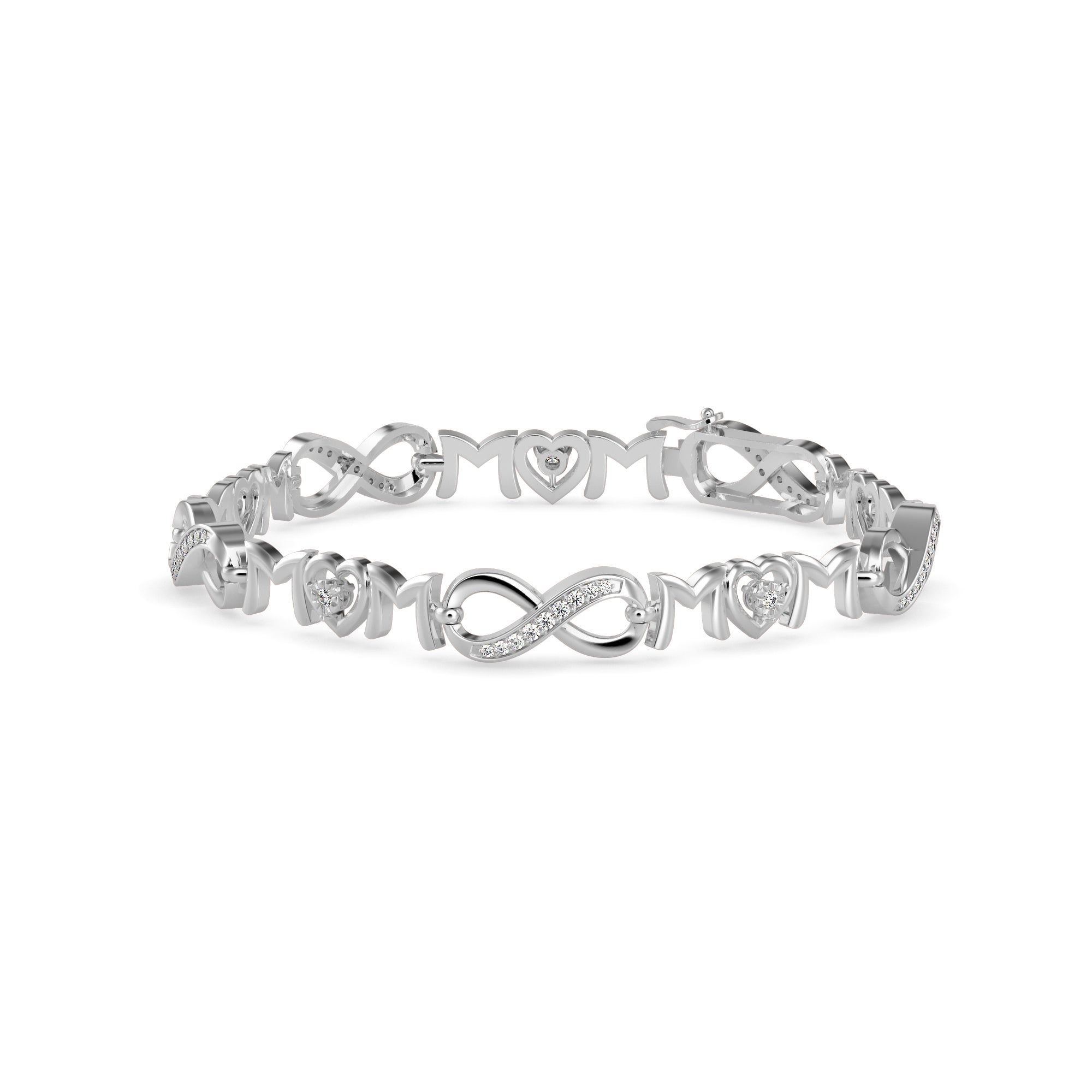 Infinity Diamond Tennis Bracelet-Silver
