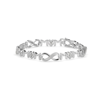 Infinity Diamond Tennis Bracelet-Silver