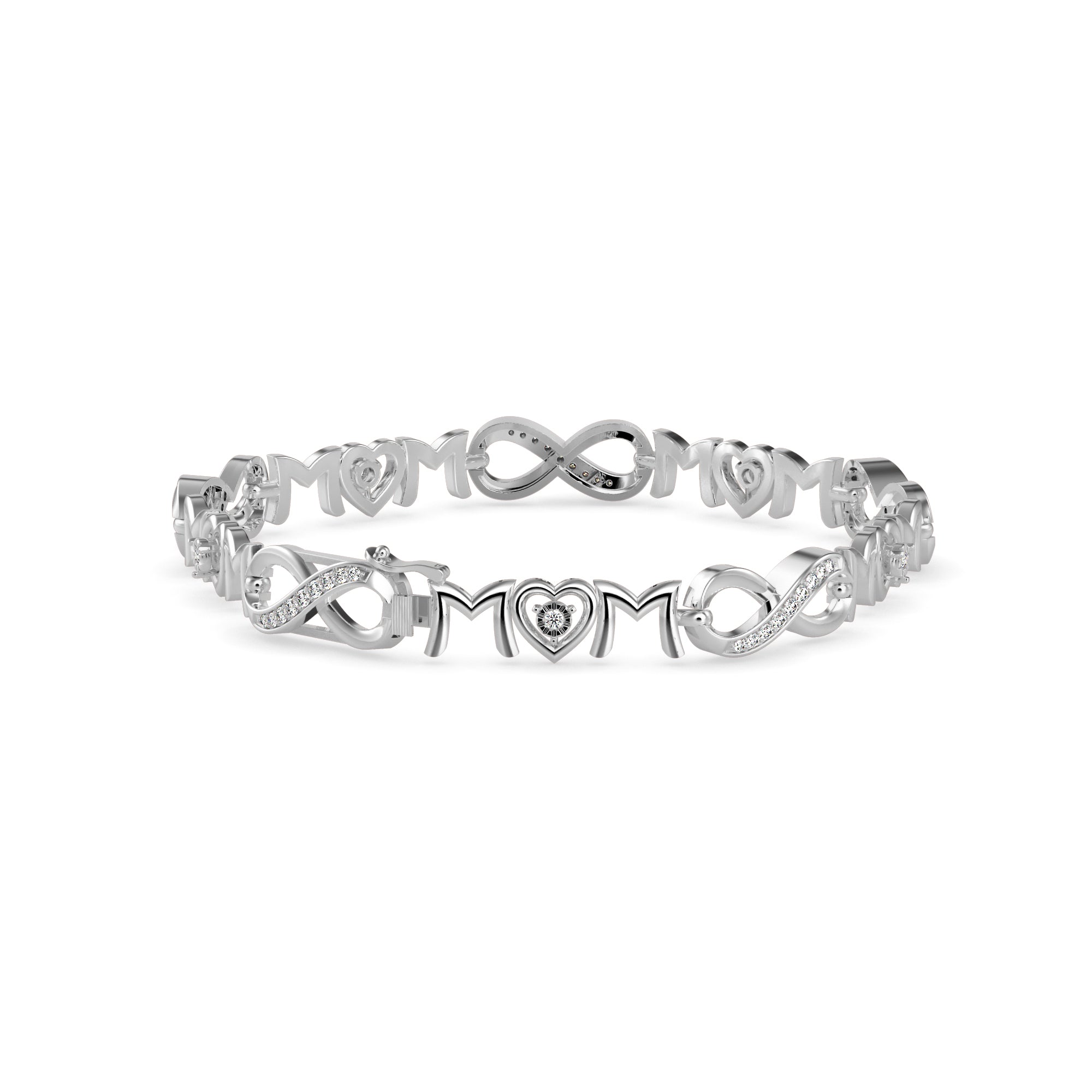 Infinity Diamond Tennis Bracelet-Silver