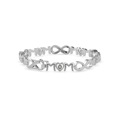 Infinity Diamond Tennis Bracelet-Silver