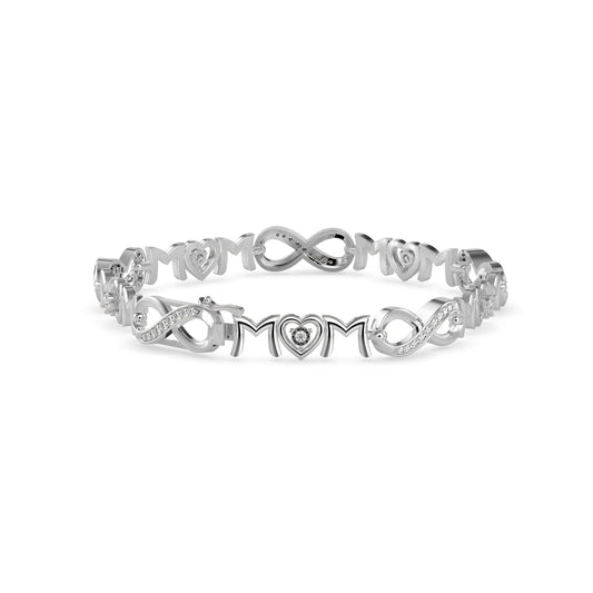 Infinity Diamond Tennis Bracelet-Silver