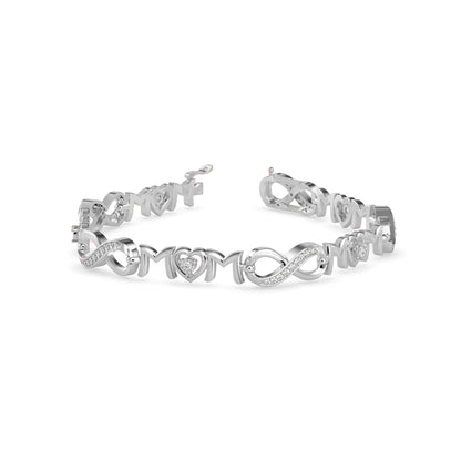 Infinity Diamond Tennis Bracelet-Silver