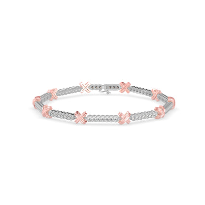 Starlet Diamond Tennis Bracelet-Rose Gold