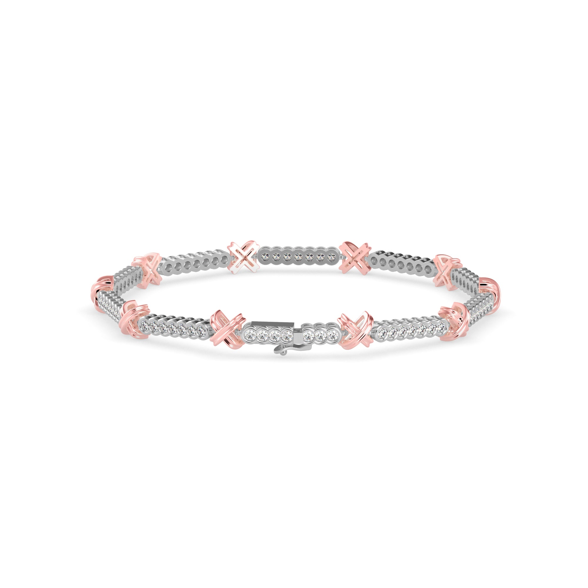 Starlet Diamond Tennis Bracelet-Rose Gold