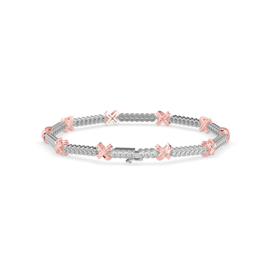 Starlet Diamond Tennis Bracelet-Rose Gold