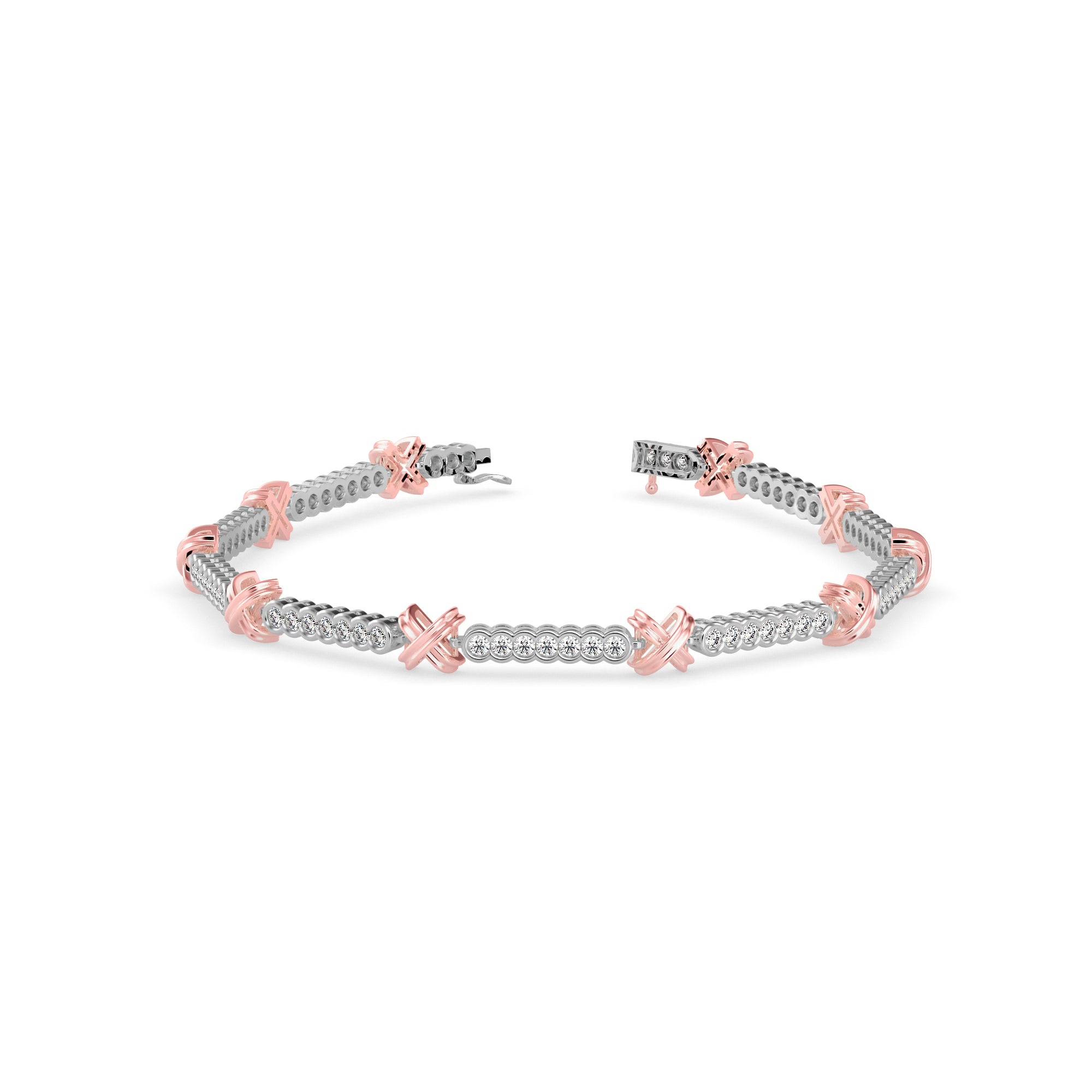 Starlet Diamond Tennis Bracelet-Rose Gold