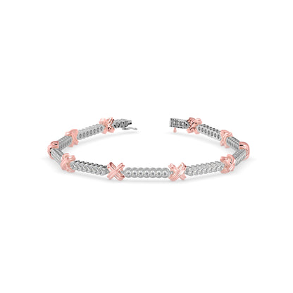 Starlet Diamond Tennis Bracelet-Rose Gold