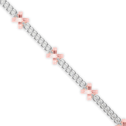 Starlet Diamond Tennis Bracelet-Rose Gold