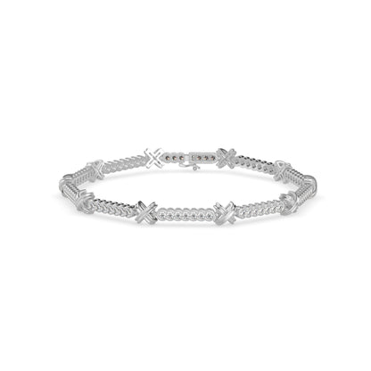 Starlet Diamond Tennis Bracelet-Silver