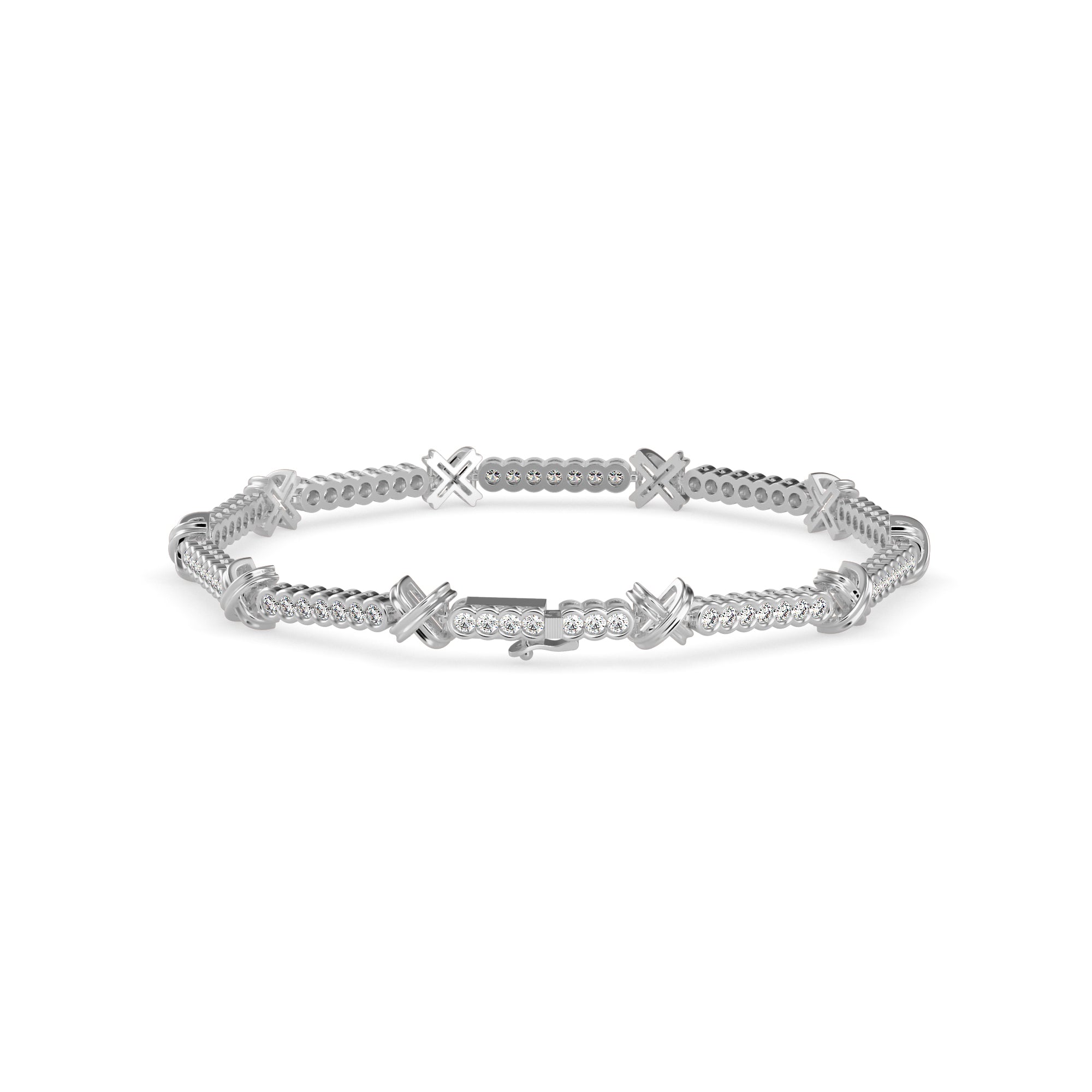 Starlet Diamond Tennis Bracelet-Silver