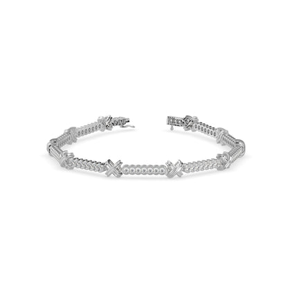 Starlet Diamond Tennis Bracelet-Silver
