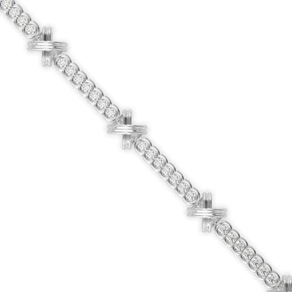 Starlet Diamond Tennis Bracelet-Silver