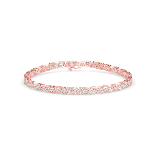 Luminery Tennis Diamond Bracelet-Rose Gold