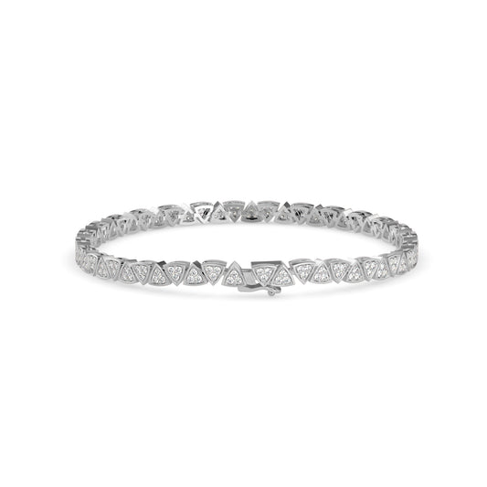 Luminery Tennis Diamond Bracelet-Silver