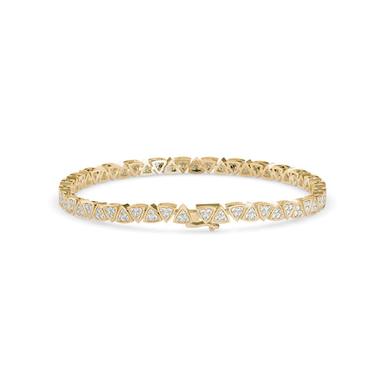 Luminery Tennis Diamond Bracelet-Golden