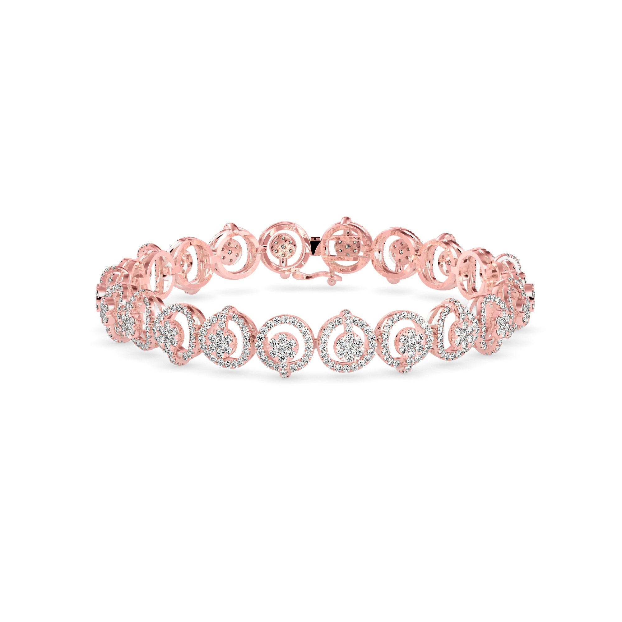 Starry Tennis Diamond Bracelet-Rose Gold