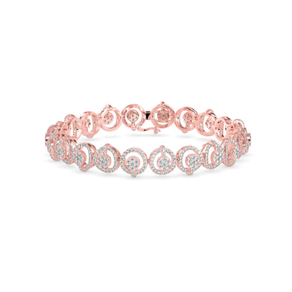 Starry Tennis Diamond Bracelet-Rose Gold