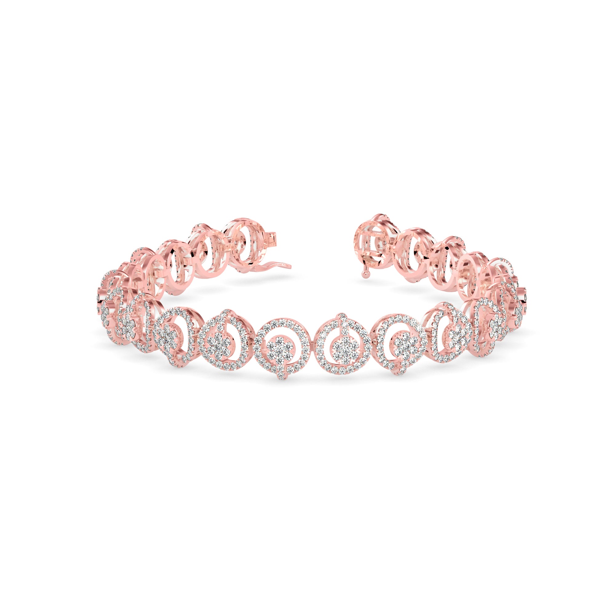 Starry Tennis Diamond Bracelet-Rose Gold