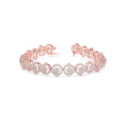 Starry Tennis Diamond Bracelet-Rose Gold