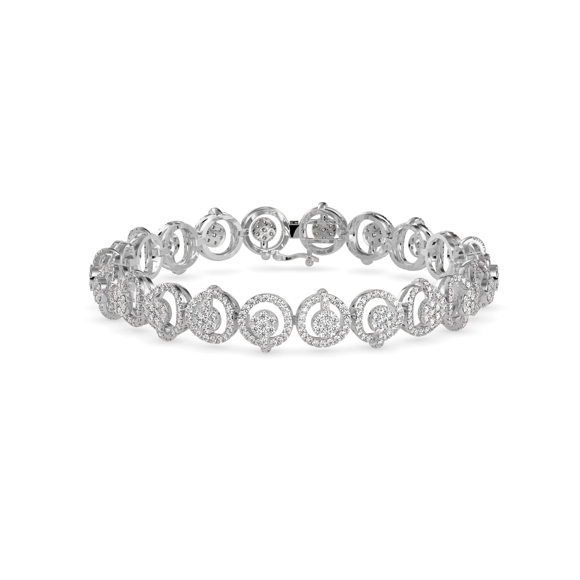 Starry Tennis Diamond Bracelet-Silver