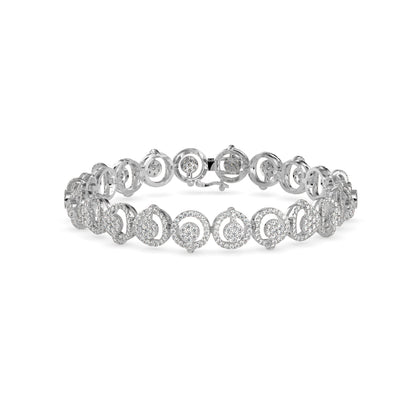 Starry Tennis Diamond Bracelet-Silver