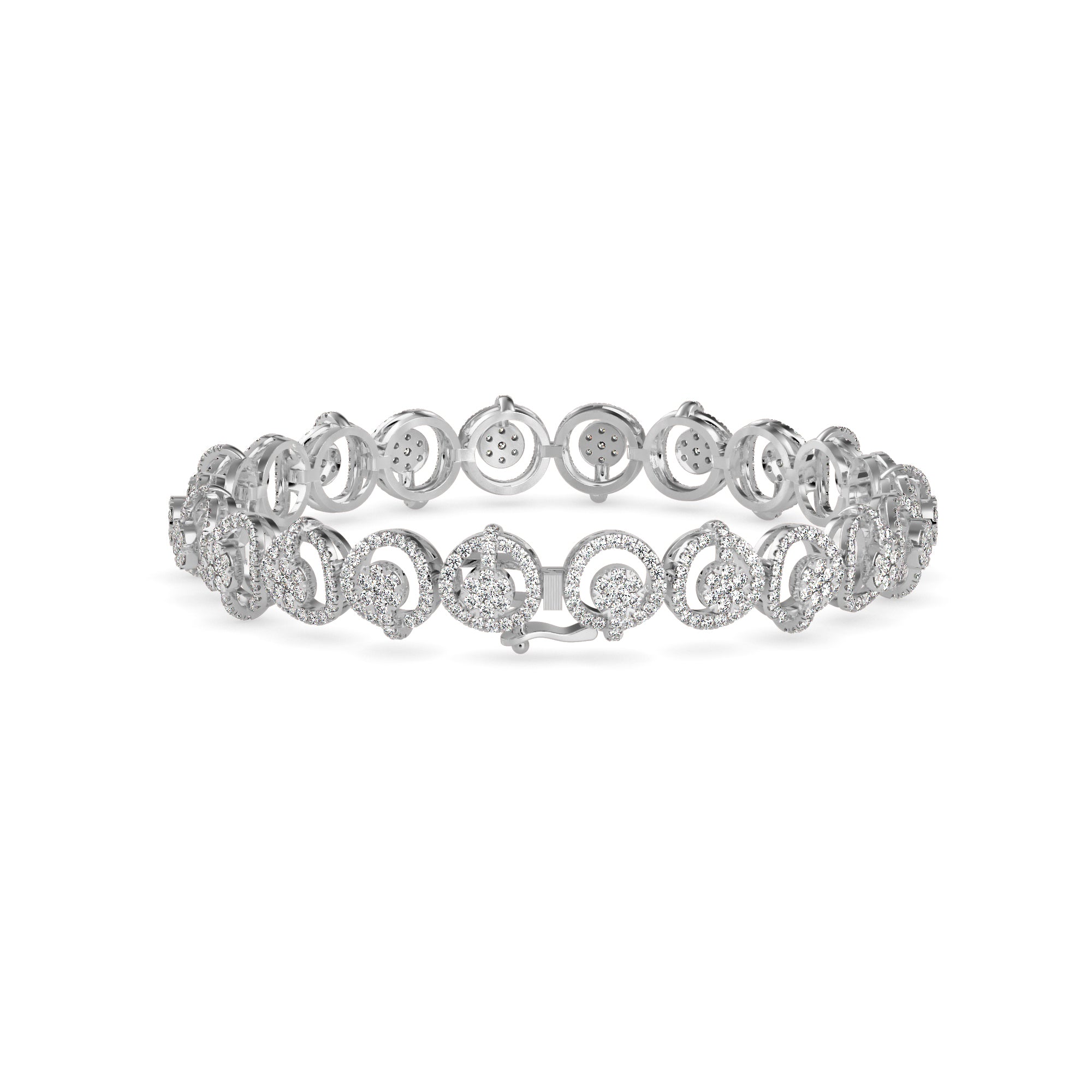 Starry Tennis Diamond Bracelet-Silver