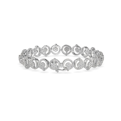 Starry Tennis Diamond Bracelet-Silver