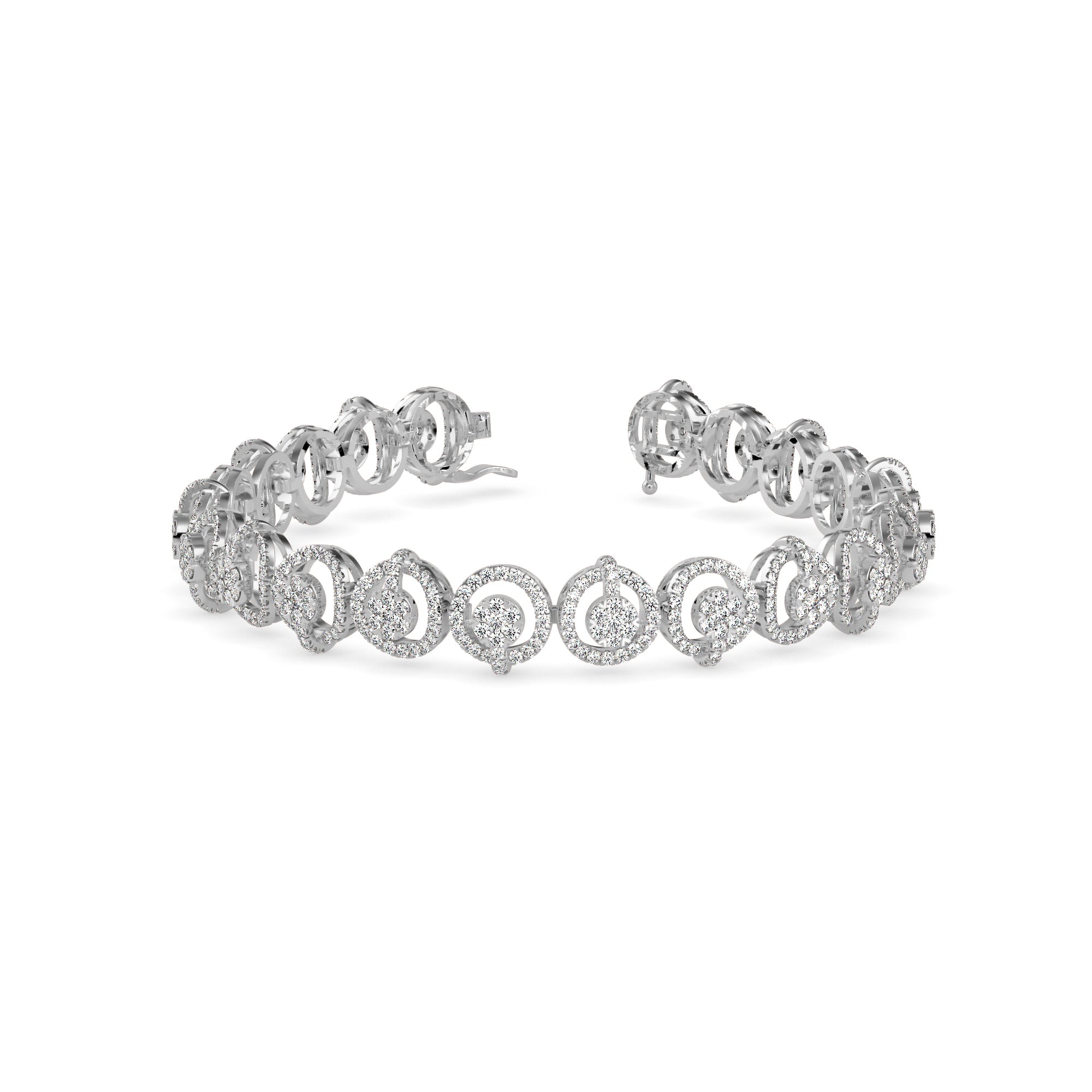 Starry Tennis Diamond Bracelet-Silver