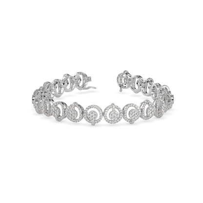 Starry Tennis Diamond Bracelet-Silver