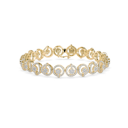 Starry Tennis Diamond Bracelet-Golden