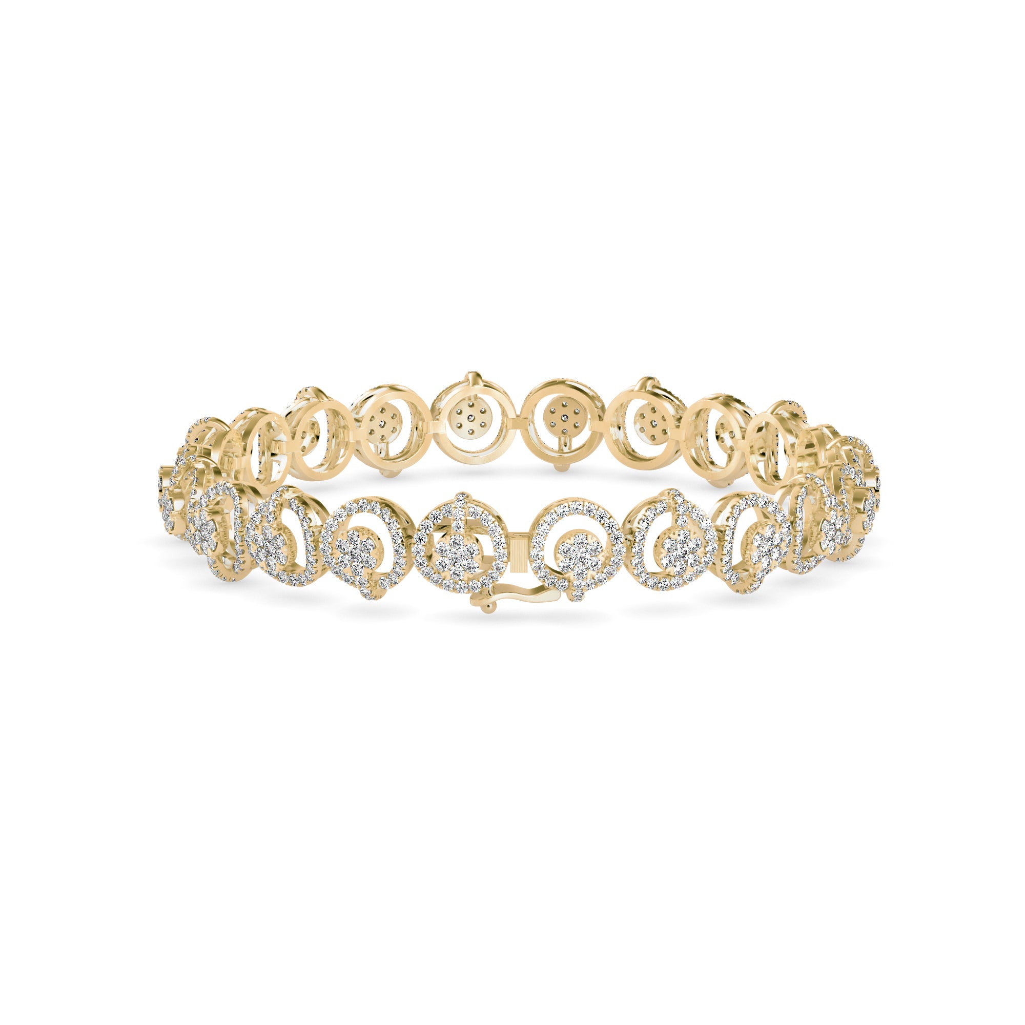 Starry Tennis Diamond Bracelet-Golden