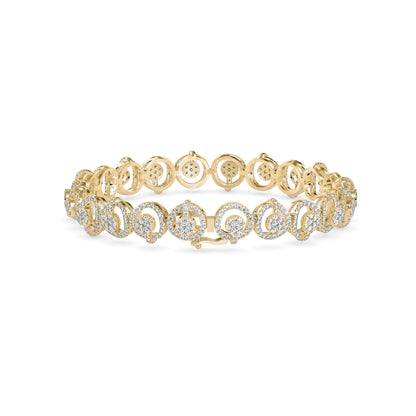 Starry Tennis Diamond Bracelet-Golden