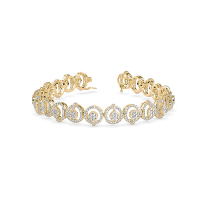 Starry Tennis Diamond Bracelet-Golden