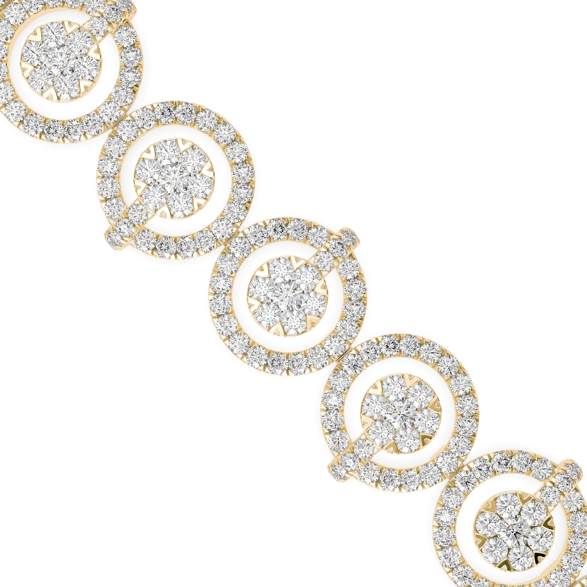 Starry Tennis Diamond Bracelet-Golden