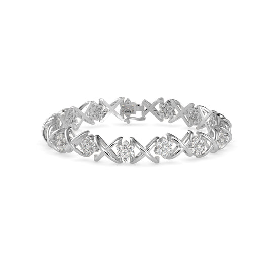 Harlequin Diamond Bracelet-Silver